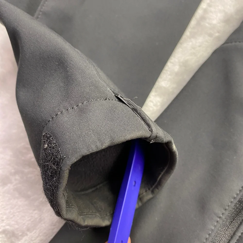 The North Face‎ Apex Mens Medium Black Softshell Full Zip Jacket Fleece Lined